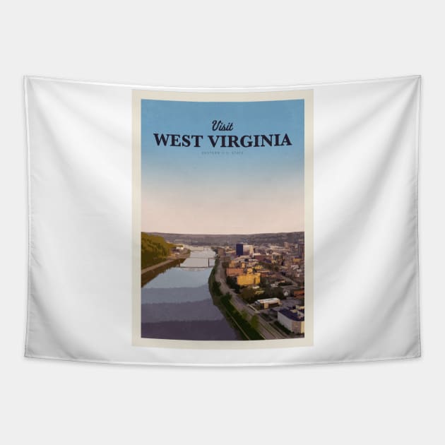 Visit West Virginia Tapestry by Mercury Club