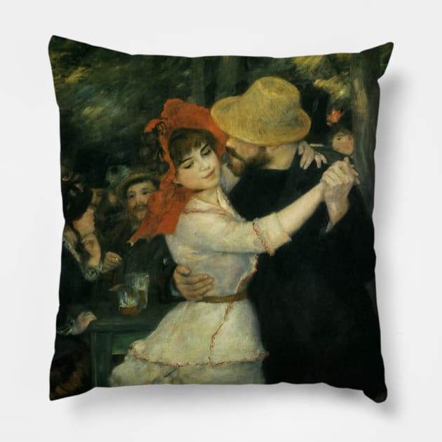 Dance at Bougival by Pierre Renoir Pillow by MasterpieceCafe