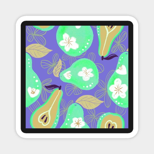 Pear florals Magnet by Papergrape