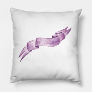 Watercolor ribbon Pillow