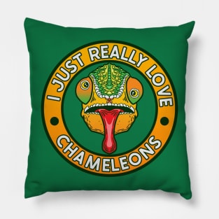 I Just Love Chameleons Pillow