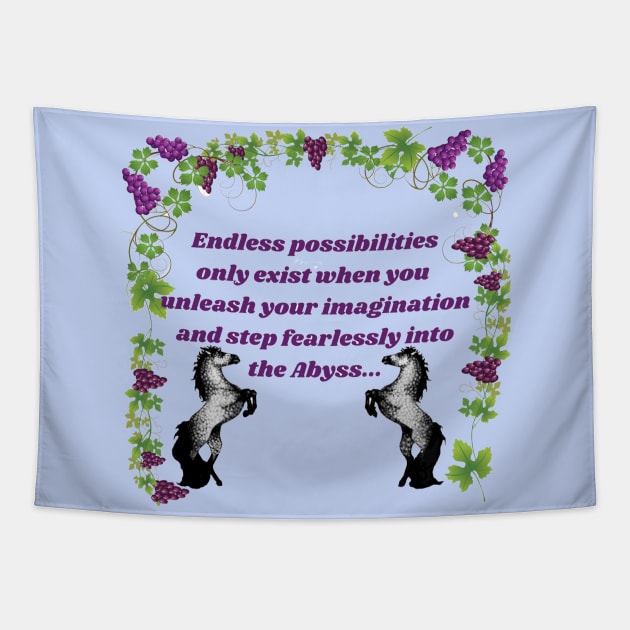 ENDLESS POSSIBILITIES MOTTO Tapestry by 1 Kreative Kat