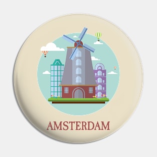 Amsterdam Netherland Tourist Place Traveller Visitors Pin