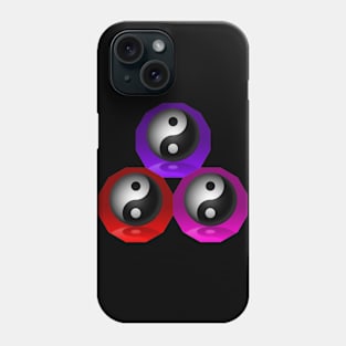 Yin Yang Triangle - Purple, Pink and Red Phone Case