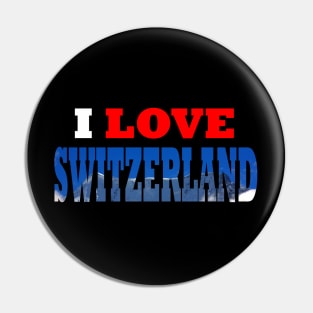 I Love Switzerland Snow Mountain Pin