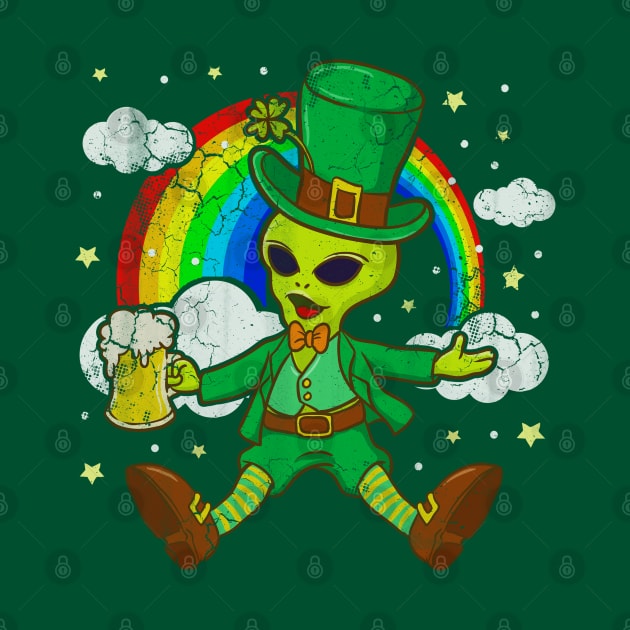 St Patricks Day Alien Leprechaun Irish Sci Fi by E