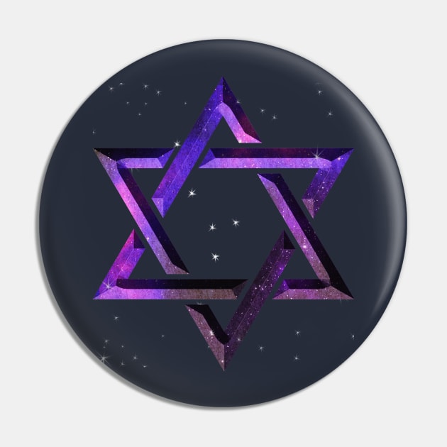 Purple Hexagram Pin by emma17
