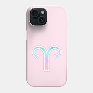 Aries Zodiac Symbol in Magical Unicorn Colors Phone Case