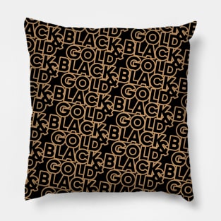 Black and Gold LAFC Sports Soccer Team Pillow