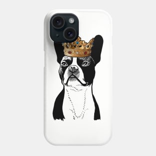 Boston Terrier Dog King Queen Wearing Crown Phone Case