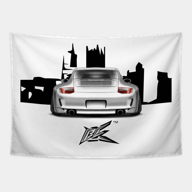porsche 996 911 carrera 4s Tapestry by naquash
