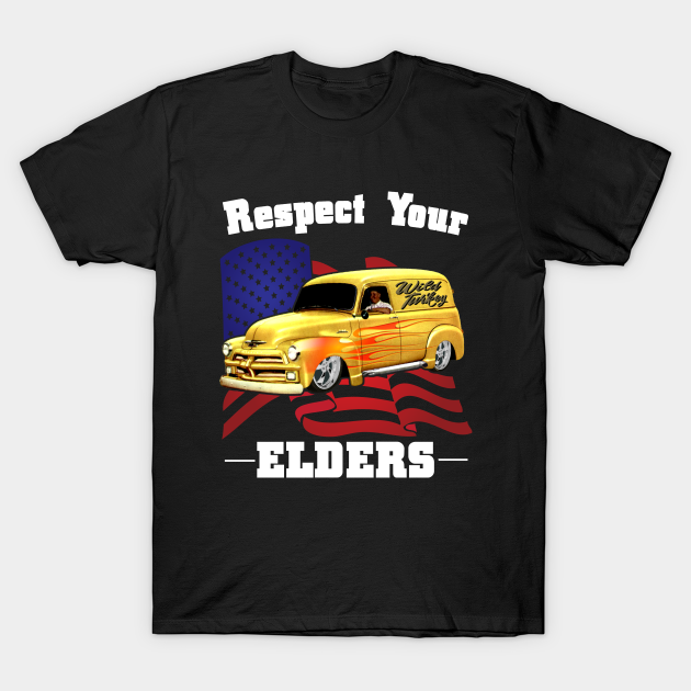 Discover Funny Car Guy - Respect Your Elders Classic Panel Truck - Truck - T-Shirt