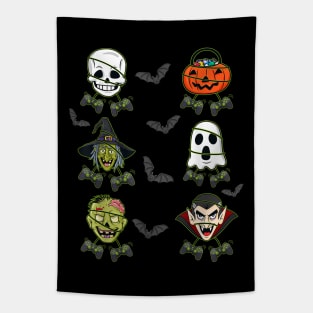 Halloween Skeleton Gaming Witch Vampire Zombie Tapestry