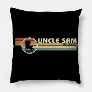 Uncle Sam Louisiana vintage 1980s style Pillow