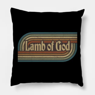 Lamb of God Vintage Stripes Pillow