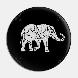 A wandering elephant with mandala pattern print Pin