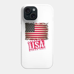 Patriotic USA American Flag Distressed Design Phone Case