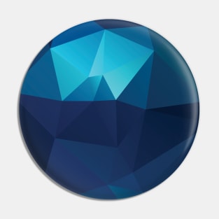 Geometric Blue Pin