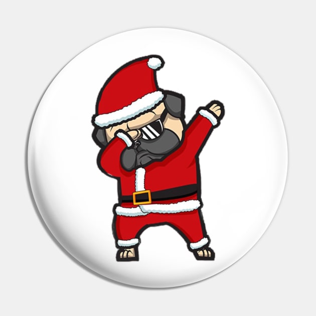 Dabbing Pug Christmas Pin by D3monic