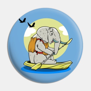 Elephant Kayaking Pin