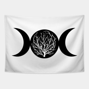 Triple Moon with Tree of Life Tapestry