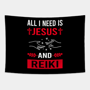 I Need Jesus And Reiki Tapestry