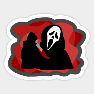 melted Ghost face, Scream movie, extra scary Sticker for Sale by Dolphi-s