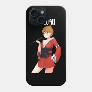 kawaii traditional japanese girl Phone Case