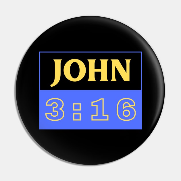 Bible Verse John 3:16 | Christian Pin by All Things Gospel