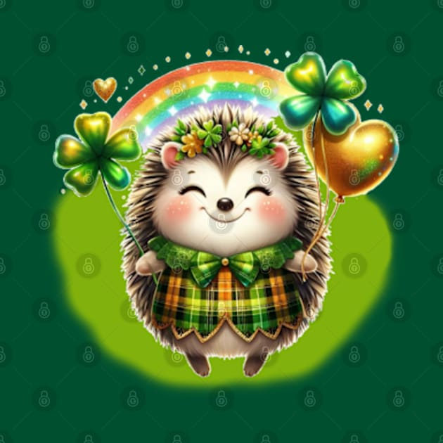 Get this funny St. Patrick's Day Messy Hedgehog T-Shirt for St. Patrick's Day or as an Irish birthday party favor! Wear this lucky Ireland vintage graphic costume for women, ladies, girls and men on St. Paddy's Day by NOSTALGIA1'