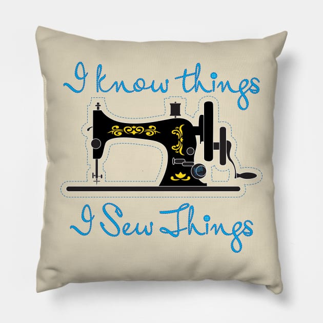 I Sew Things Pillow by NN Tease