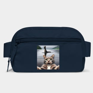 Surprised Cat Selfie with Loch Ness Monster Nessie Bag