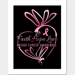 Hope with Pink Ribbon Breast Cancer Awareness Sticker by Breast Cancer  Warriors - Pixels