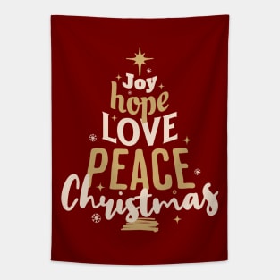 Joy Hope Peace Christmas Tapestry