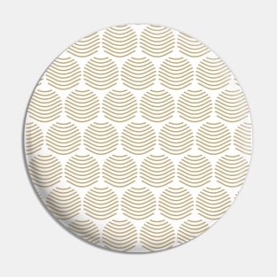 Gold wavy dots pattern Pin