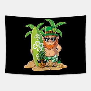 Leprechaun Hawaiian Surfing St Patricks Day Hawaii Tapestry