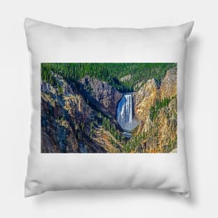 The Falls at Yellowstone Grand Canyon Pillow