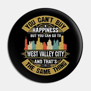 West Valley City Utah State USA Flag Native American Pin