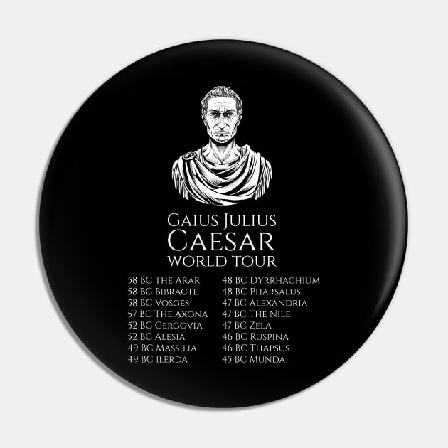 Julius Caesar World Tour - Ancient Roman History - SPQR Pin by Styr Designs