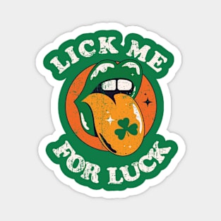 Vintage Lick Me For Luck -Funny St. Pattrick's Day Magnet