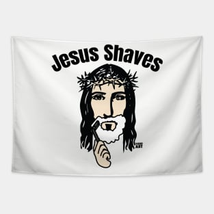 JESUS SHAVES Tapestry