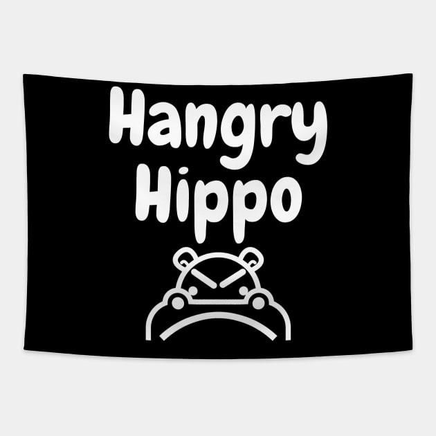 Hangry Hippo! Tapestry by RadhaMantra