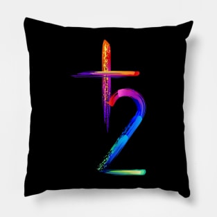 Symbols of planets luminescent paint Pillow