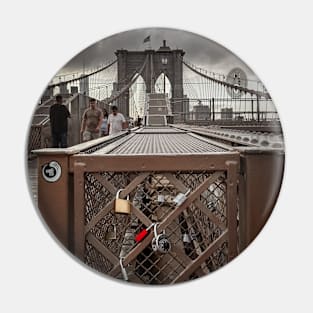 Brooklyn Bridge Manhattan Love Padlock NYC Pin