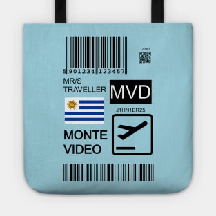 Montevideo Uruguay travel ticket Tote