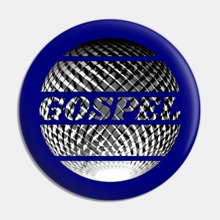 Gospel silver disco ball Pin