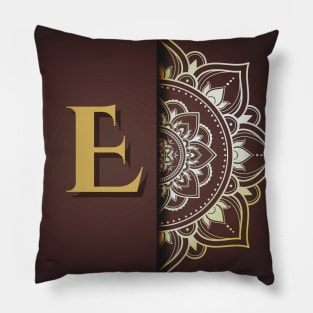 E – Mandala Monogram Pillow