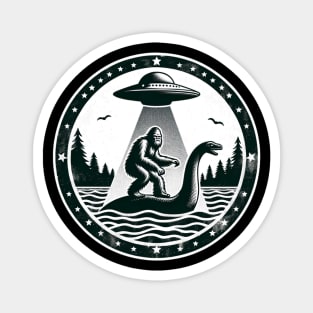 Bigfoot UFO Loch Ness Cryptid Magnet