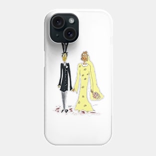 Happy Couple artwork for hen party support. Phone Case