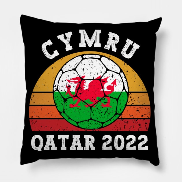 Cymru Football Pillow by footballomatic